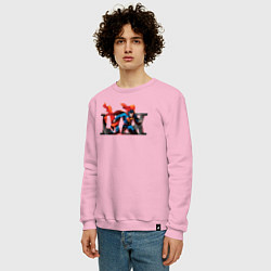 Свитшот хлопковый мужской IXXX, цвет: светло-розовый — фото 2