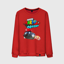 Свитшот хлопковый мужской Super Mario Odyssey Bullet Bill Nintendo, цвет: красный