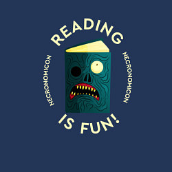 Свитшот хлопковый мужской Reading is fun!, цвет: тёмно-синий — фото 2