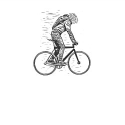 Свитшот хлопковый мужской Байк панк кот, цвет: белый — фото 2