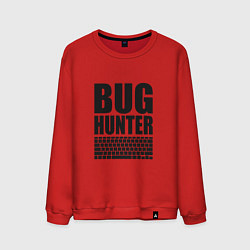 Свитшот хлопковый мужской Bug Хантер, цвет: красный