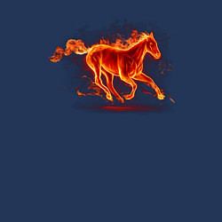 Свитшот хлопковый мужской Fire horse огненная лошадь, цвет: тёмно-синий — фото 2