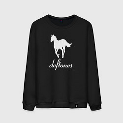 Свитшот хлопковый мужской Deftones лошадь, цвет: черный