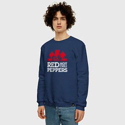 Свитшот хлопковый мужской RHCP Logo Red Hot Chili Peppers Logo, цвет: тёмно-синий — фото 2