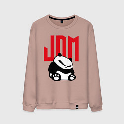 Свитшот хлопковый мужской JDM Panda Japan Симпатяга, цвет: пыльно-розовый