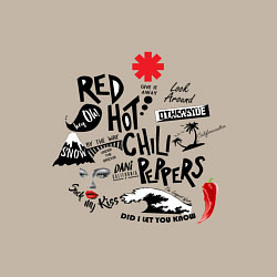 Свитшот хлопковый мужской RHCP альбомы, цвет: миндальный — фото 2