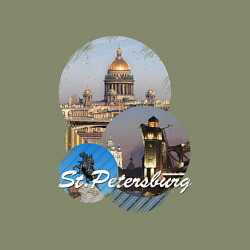 Свитшот хлопковый мужской Санкт-Петербург Россия, цвет: авокадо — фото 2