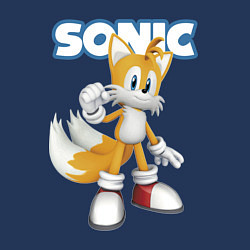 Свитшот хлопковый мужской Майлз Тейлз Прауэр Sonic Видеоигра, цвет: тёмно-синий — фото 2