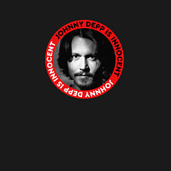 Свитшот хлопковый мужской Johnny Depp is innocent, цвет: черный — фото 2