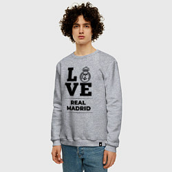 Свитшот хлопковый мужской Real Madrid Love Классика, цвет: меланж — фото 2