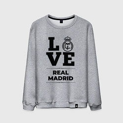 Свитшот хлопковый мужской Real Madrid Love Классика, цвет: меланж