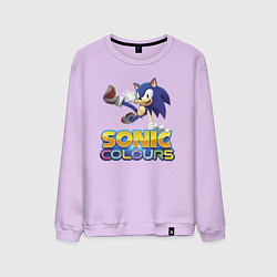 Свитшот хлопковый мужской Sonic Colours Hedgehog Video game, цвет: лаванда