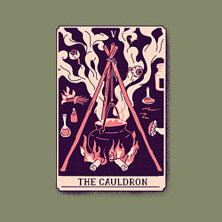 Свитшот хлопковый мужской Карта Таро Котёл Tarot Card Cauldron, цвет: авокадо — фото 2