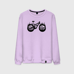 Свитшот хлопковый мужской Mtb enduro bike, цвет: лаванда