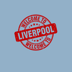 Свитшот хлопковый мужской Welcome To Liverpool, цвет: мягкое небо — фото 2