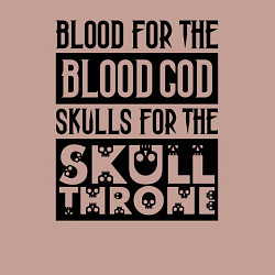 Свитшот хлопковый мужской Девиз последователей Кхорна для светлого фона, цвет: пыльно-розовый — фото 2