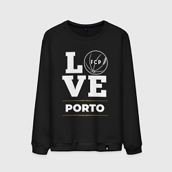 Свитшот хлопковый мужской Porto Love Classic, цвет: черный