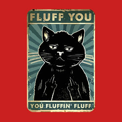 Свитшот хлопковый мужской Fluff you You fluffing fluff Meme, цвет: красный — фото 2