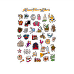 Свитшот хлопковый мужской Russia Travel Guide Icons, цвет: белый — фото 2