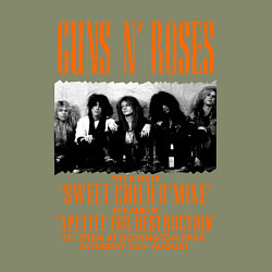 Свитшот хлопковый мужской GUNS-N-ROSES АФИША, цвет: авокадо — фото 2