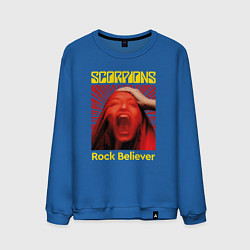 Свитшот хлопковый мужской Rock Believer Album, цвет: синий