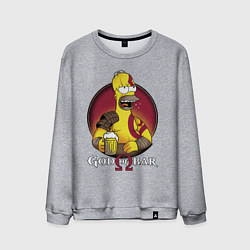 Свитшот хлопковый мужской Homer god of bar, цвет: меланж