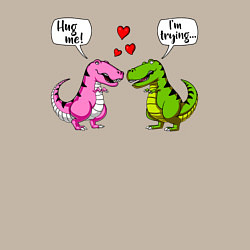 Свитшот хлопковый мужской Обними меня - Я пытаюсь, цвет: миндальный — фото 2