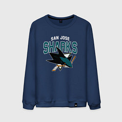 Свитшот хлопковый мужской SAN JOSE SHARKS NHL, цвет: тёмно-синий