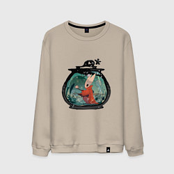 Свитшот хлопковый мужской Хорнет и ткачи, цвет: миндальный