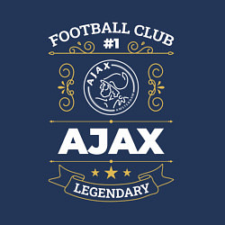 Свитшот хлопковый мужской Ajax: Football Club Number 1, цвет: тёмно-синий — фото 2
