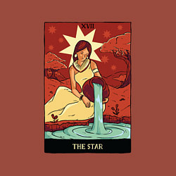 Свитшот хлопковый мужской Звезда карта Таро The Star Tarot Card, цвет: кирпичный — фото 2