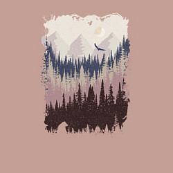 Свитшот хлопковый мужской Дикая природа, цвет: пыльно-розовый — фото 2