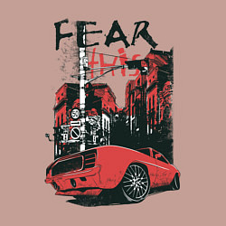 Свитшот хлопковый мужской Fear This футболка, цвет: пыльно-розовый — фото 2