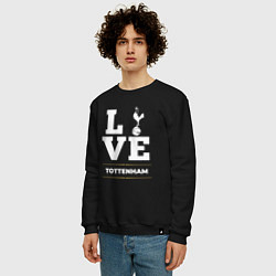 Свитшот хлопковый мужской Tottenham Love Classic, цвет: черный — фото 2