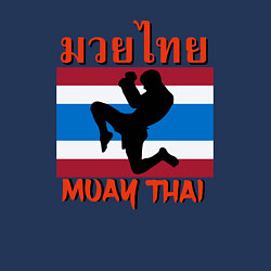 Свитшот хлопковый мужской THAI FIGHTER Боец Муай Тай, цвет: тёмно-синий — фото 2