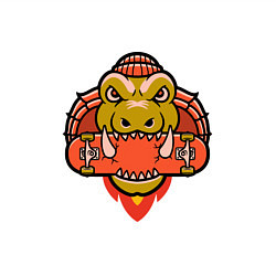 Свитшот хлопковый мужской DINOSAUR AND SKATEBOARD, цвет: белый — фото 2