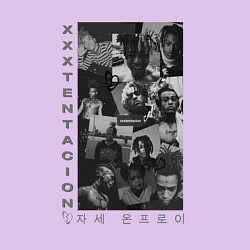 Свитшот хлопковый мужской XXXTentacion Джасей, цвет: лаванда — фото 2