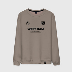 Свитшот хлопковый мужской West Ham Униформа Чемпионов, цвет: утренний латте