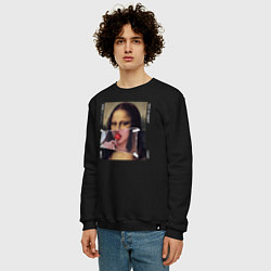 Свитшот хлопковый мужской Mona Lisa 202X modern, цвет: черный — фото 2