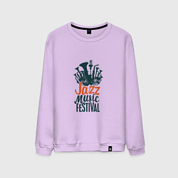 Свитшот хлопковый мужской Jazz - Festival, цвет: лаванда