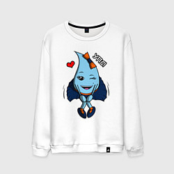 Свитшот хлопковый мужской Инсулинка Монро Упс!, цвет: белый