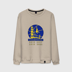 Свитшот хлопковый мужской Champions - Warriors, цвет: миндальный