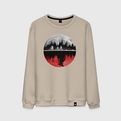 Свитшот хлопковый мужской Stranger Things Moon, цвет: миндальный