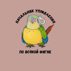 Свитшот хлопковый мужской Начальник всякой фигни, цвет: пыльно-розовый — фото 2