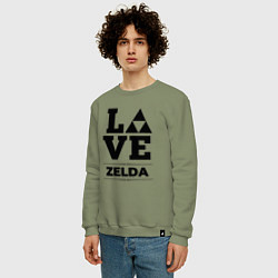 Свитшот хлопковый мужской Zelda Love Classic, цвет: авокадо — фото 2