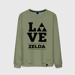 Свитшот хлопковый мужской Zelda Love Classic, цвет: авокадо