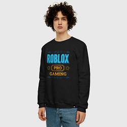 Свитшот хлопковый мужской Игра Roblox PRO Gaming, цвет: черный — фото 2