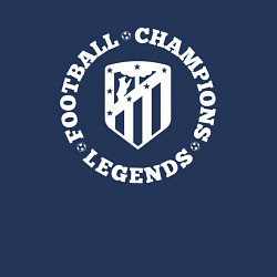 Свитшот хлопковый мужской Символ Atletico Madrid и надпись Football Legends, цвет: тёмно-синий — фото 2