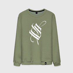 Свитшот хлопковый мужской Stigmata эмблема, цвет: авокадо