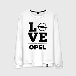 Свитшот хлопковый мужской Opel Love Classic, цвет: белый